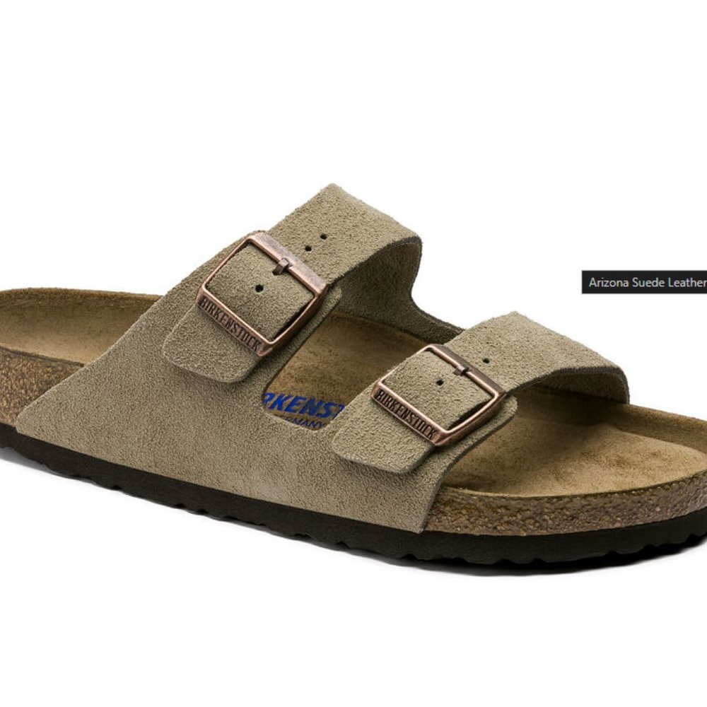 Birkenstock Arizona soft footbed Suede Leather Size 42 (M 9 /W11) in taupe